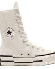 Converse Women's Chuck 70 Plus X-Hi High Top in Egret/Egret/Black