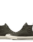 Converse Chuck 70 Jungle Cloth Overlay in Cave Green/Cave Green/Egret