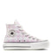 Converse Women&#39;s Chuck Taylor All Star Lift Platform High Gingham in Vintage White/Summit Pink