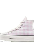 Converse Women's Chuck Taylor All Star Lift Platform High Gingham in Vintage White/Summit Pink