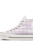 Converse Women's Chuck Taylor All Star Lift Platform High Gingham in Vintage White/Summit Pink