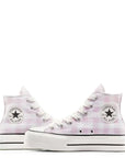 Converse Women's Chuck Taylor All Star Lift Platform High Gingham in Vintage White/Summit Pink