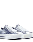 Converse Women's Chuck Taylor All Star Lift Platform Low Gingham in Obsidian/White/Vintage White