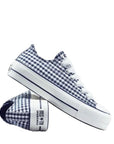 Converse Women's Chuck Taylor All Star Lift Platform Low Gingham in Obsidian/White/Vintage White