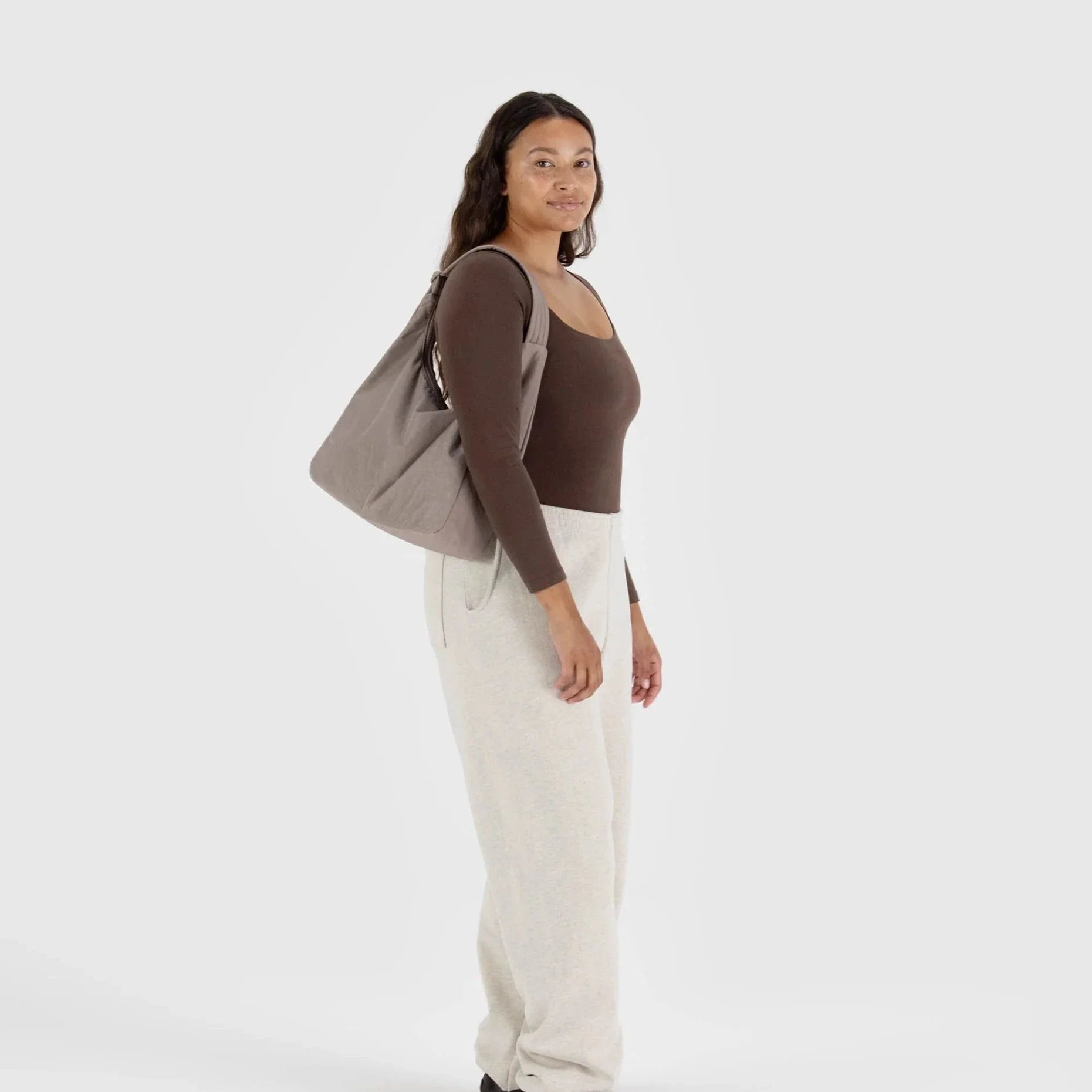 Baggu Nylon Shoulder Bag in Dove