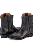 Frye Women's Billy Short in Black/Soft Tumbled Leather