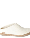 Glerups Open Heel Leather Sole in White