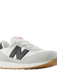 New Balance Youth in 237 in White with Black