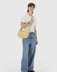 Baggu Medium Nylon Crescent Bag in Butter