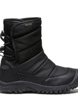 Keen Youth Puffrider Waterproof Winter Boot in Black/Steel Grey