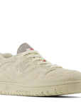 New Balance 550 in Linen with Crimson