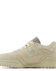 New Balance 550 in Linen with Crimson