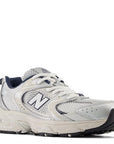 New Balance Youth 530 in Summer Fog with Nimbus Cloud and NB Navy