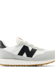 New Balance Youth in 237 in White with Black