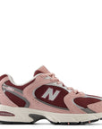 New Balance Women's 530 in Pink Moon with Washed Burgundy, Harbor Grey and Macadamia Nut