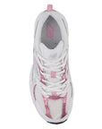 New Balance 530 in White with Pink Sugar and Silver Metallic