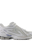 New Balance Women's 1906R in White with Team Royal and Silver Metallic