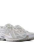 New Balance Women's 1906R in White with Team Royal and Silver Metallic