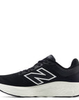 New Balance Women's Fresh Foam X 880v14 in Black with Sea Salt and Silver Metallic