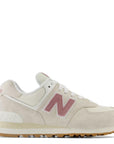 New Balance Women's 574 in Linen with Rosewood