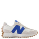 New Balance Women&#39;s 327 in Moonbeam with Blue Oasis