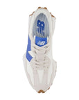 New Balance Women's 327 in Moonbeam with Blue Oasis