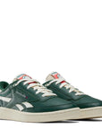 Reebok Men's Club C Revenge Vintage in Dark Green/Chalk/Neon Cherry