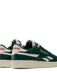 Reebok Men's Club C Revenge Vintage in Dark Green/Chalk/Neon Cherry