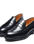 Solovair Penny Loafer in Black Hi-Shine