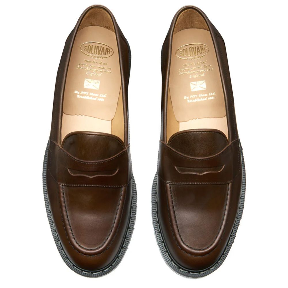 Solovair Penny Loafer in Gaucho Crazy Horse