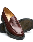 Solovair Penny Loafer in Oxblood Hi-Shine