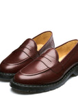 Solovair Penny Loafer in Oxblood Hi-Shine