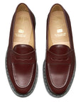 Solovair Penny Loafer in Oxblood Hi-Shine