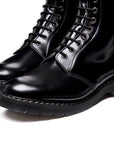 Solovair 11 Eye Astronaut Boot in Black Hi-Shine