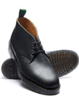 Solovair 3 Eye Chukka Boot in Black Greasy