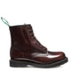 Solovair 8 Eye Derby Boot in Burgundy Rub-Off