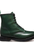 Solovair 8 Eye Derby Boot in Green Hi-Shine