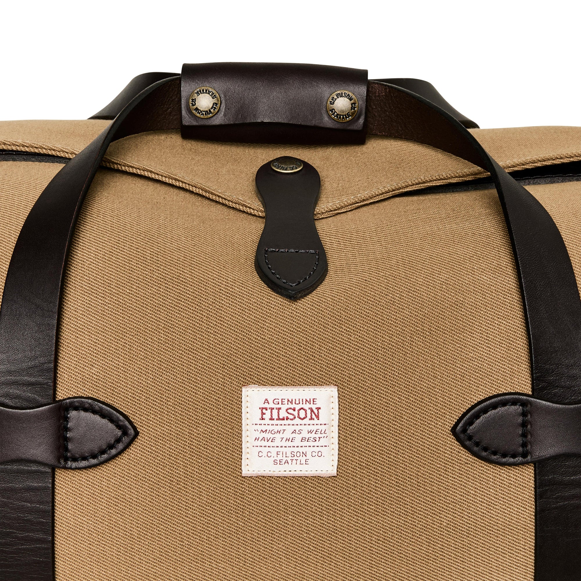 Filson Small Rugged Twill Duffle Bag in Tan