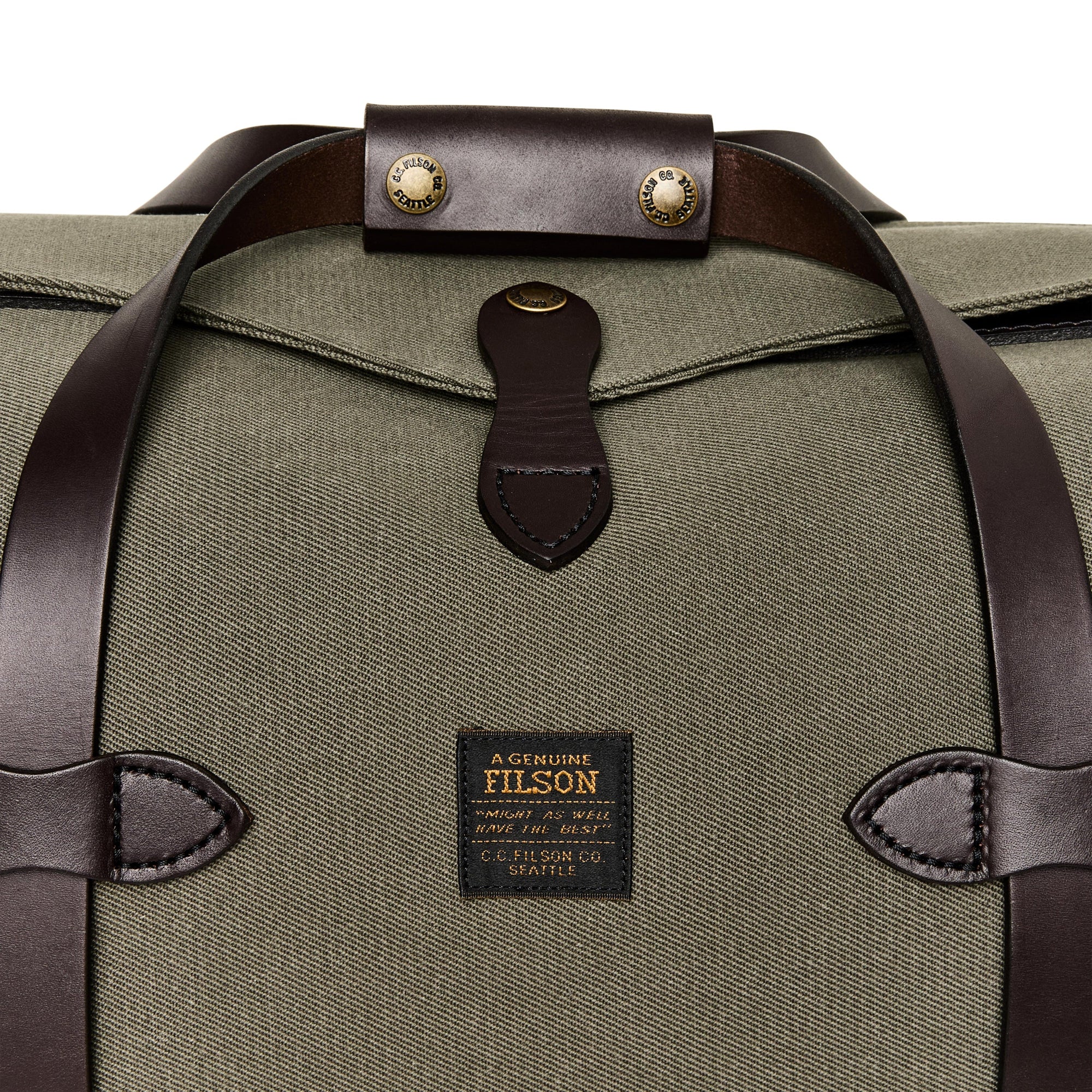 Filson Small Rugged Twill Duffle Bag in Ottergreen