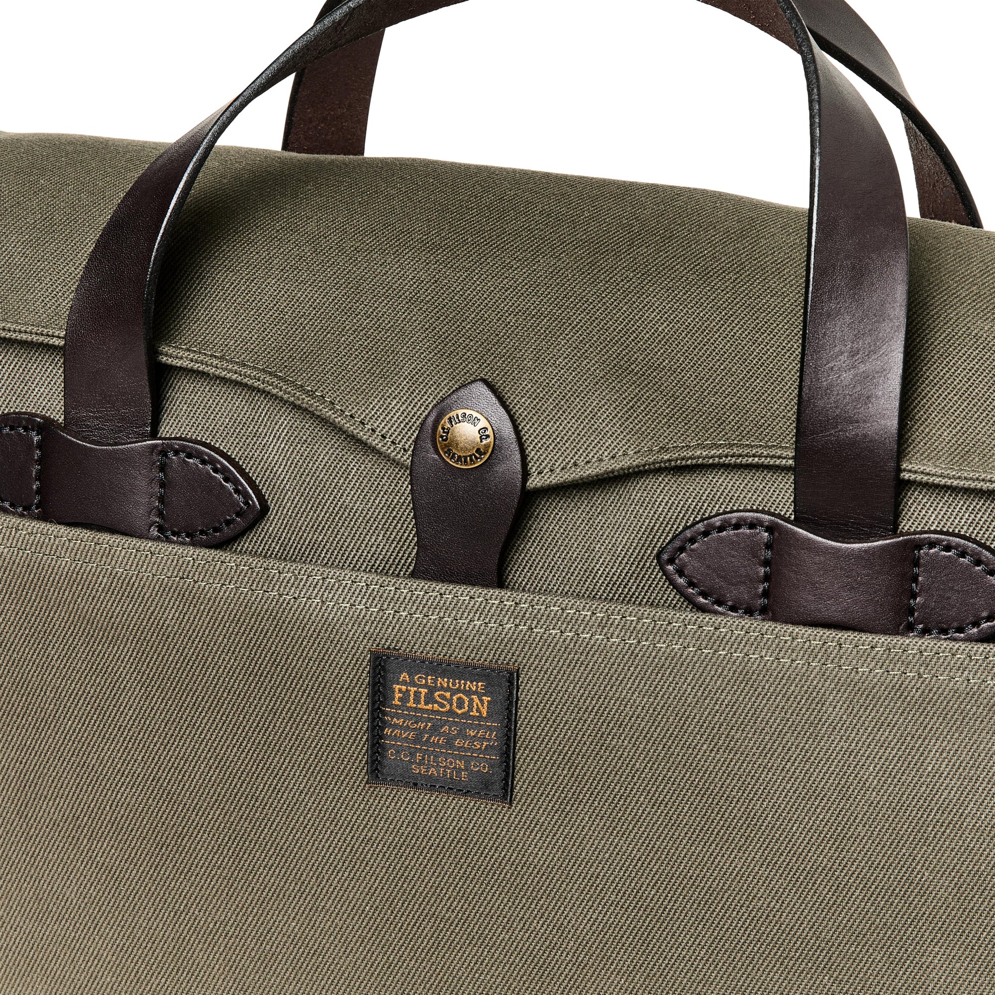 Filson Rugged Twill Original Briefcase in Ottergreen