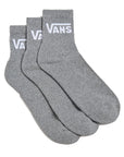 Vans Women's Classic Half Crew Sock 3-Pack in Heather Grey