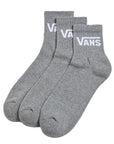 Vans Women's Classic Half Crew Sock 3-Pack in Heather Grey