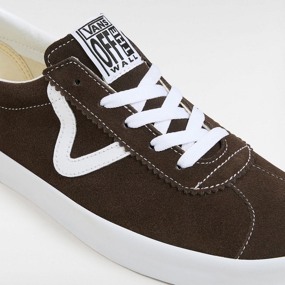 Low top brown vans online