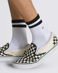 Vans Half Crew Sock in White/Black