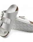 Birkenstock Women's Arizona Big Buckle Leather in White (Narrow Width)