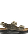 Birkenstock Men's Milano CT Oiled Leather in Faded Khaki