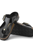 Birkenstock Women's Gizeh Big Buckle Natural Leather Patent in Black