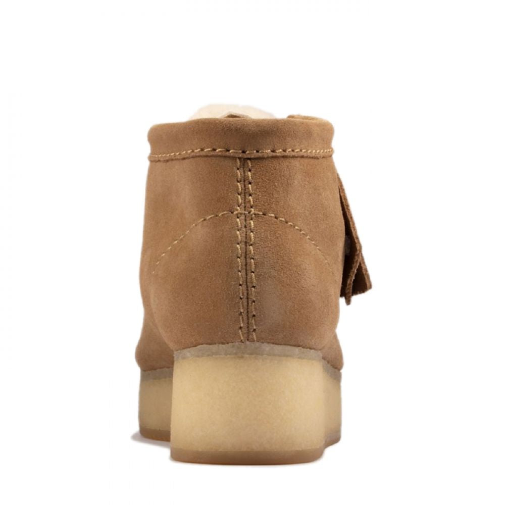 Clarks Women&#39;s Wallabee Wedge in Light Tan Suede