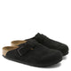 Birkenstock Boston Softbed Suede Leather in Black