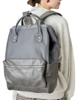 Anello Premium Clasp Backpack Large in Grey